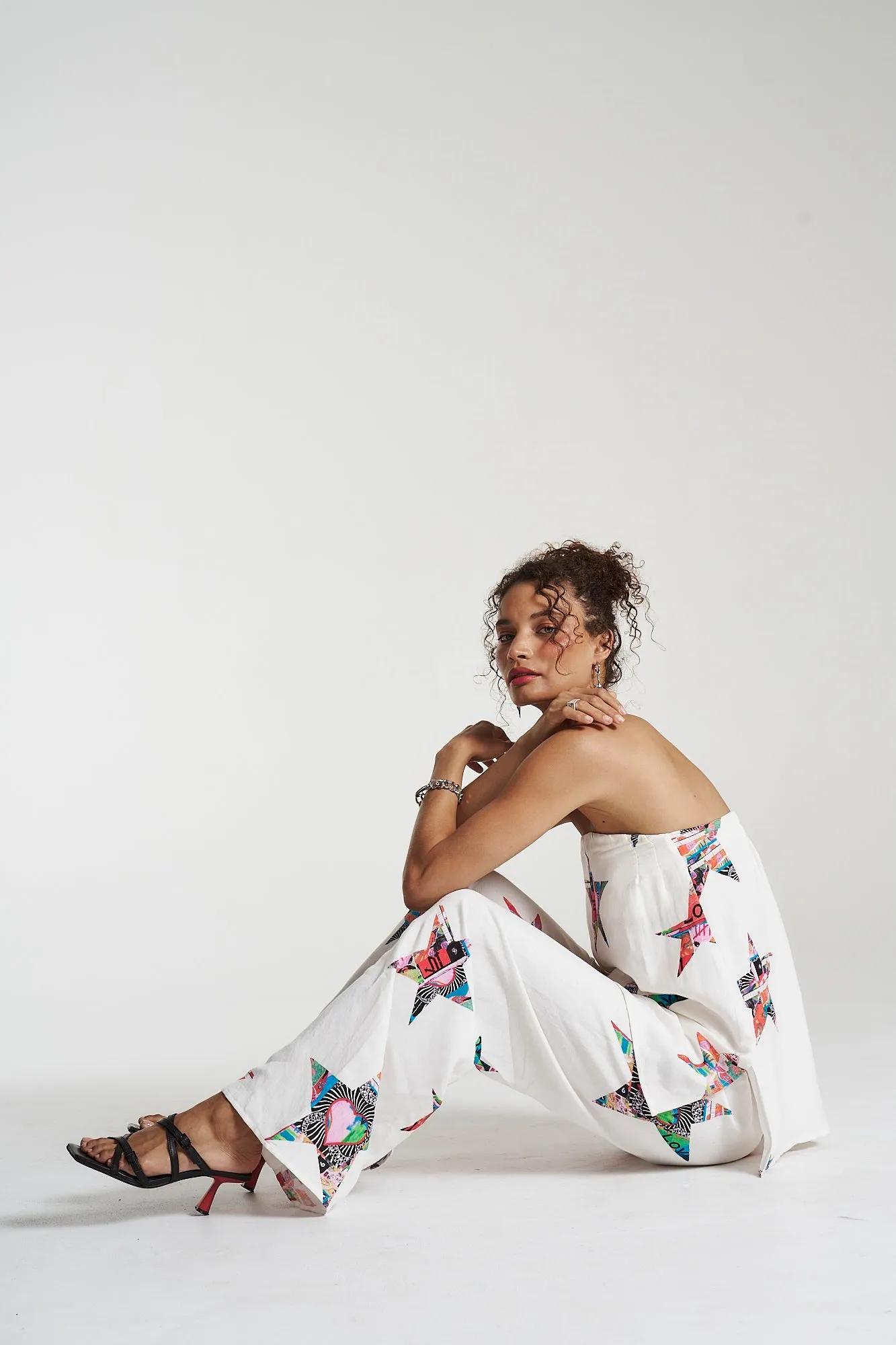 SUMMI SUMMI Womens Elastic Waist Linen Pants - Star X Lovers