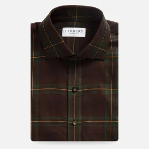 The Dark Brown Woodly Plaid Custom Shirt