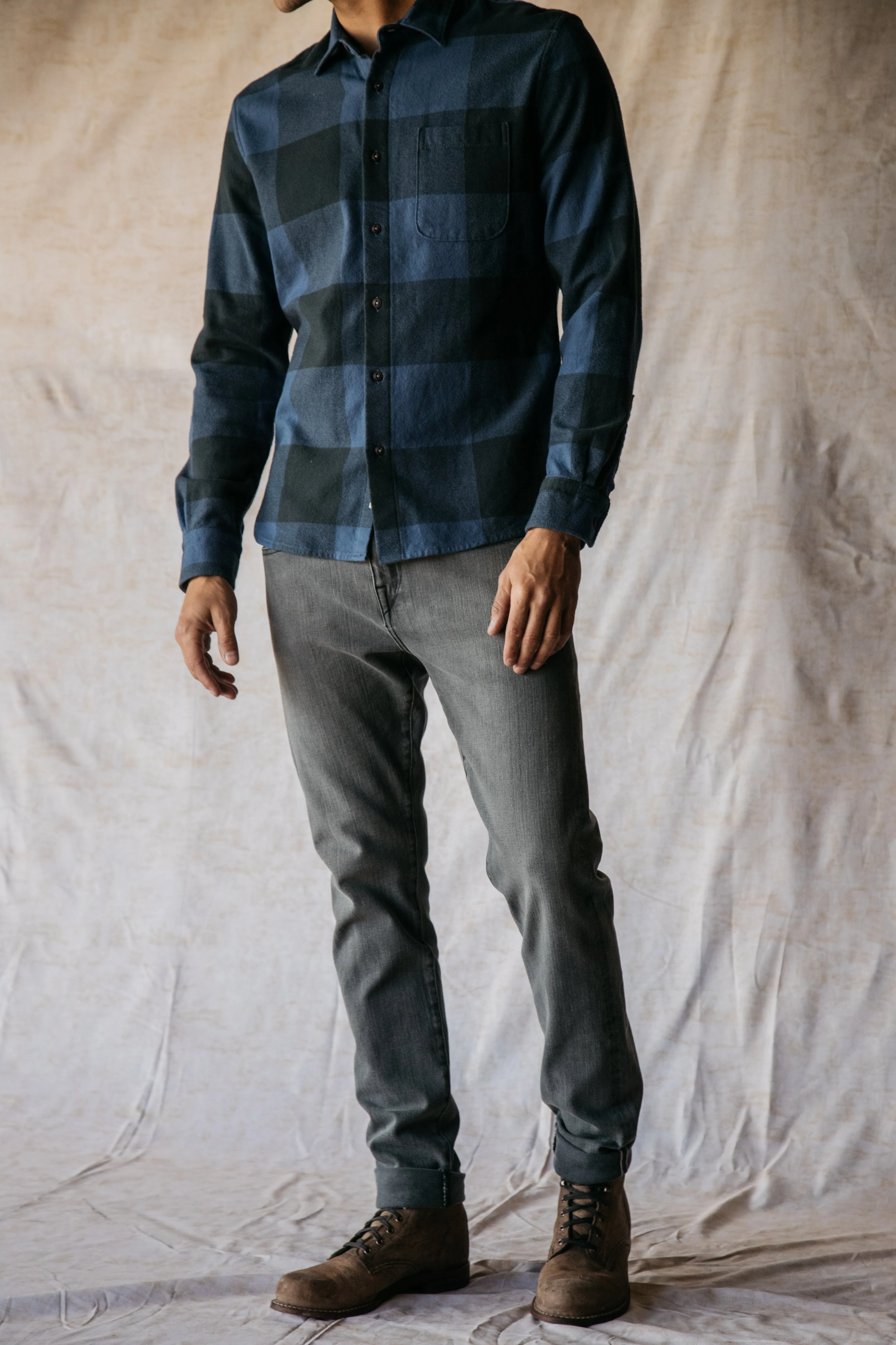 The Ripper Organic Cotton Plaid - Navy Blue