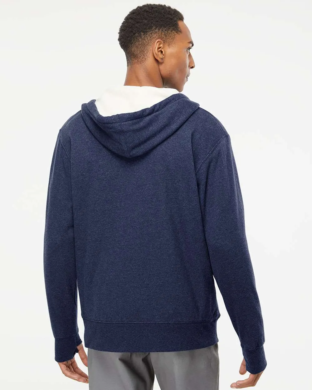 Unisex Heavyweight Sherpa Lined Heather Zip Hood