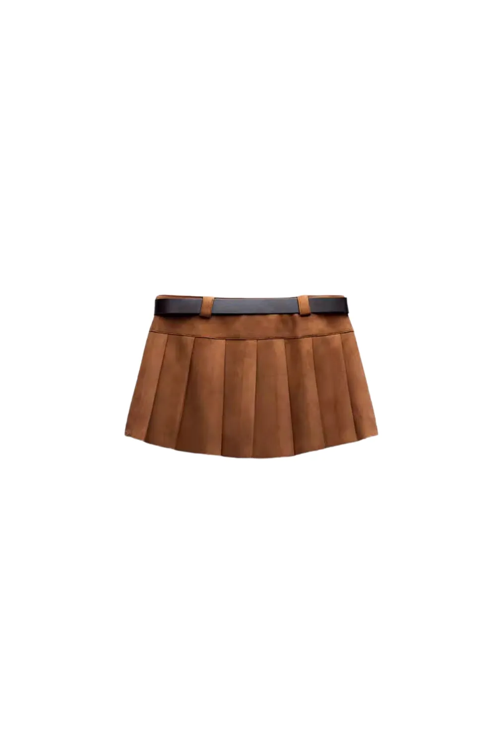 'Victoria' Faux Suede Short Jacket & Pleated Skirt Set (Sold Separately)