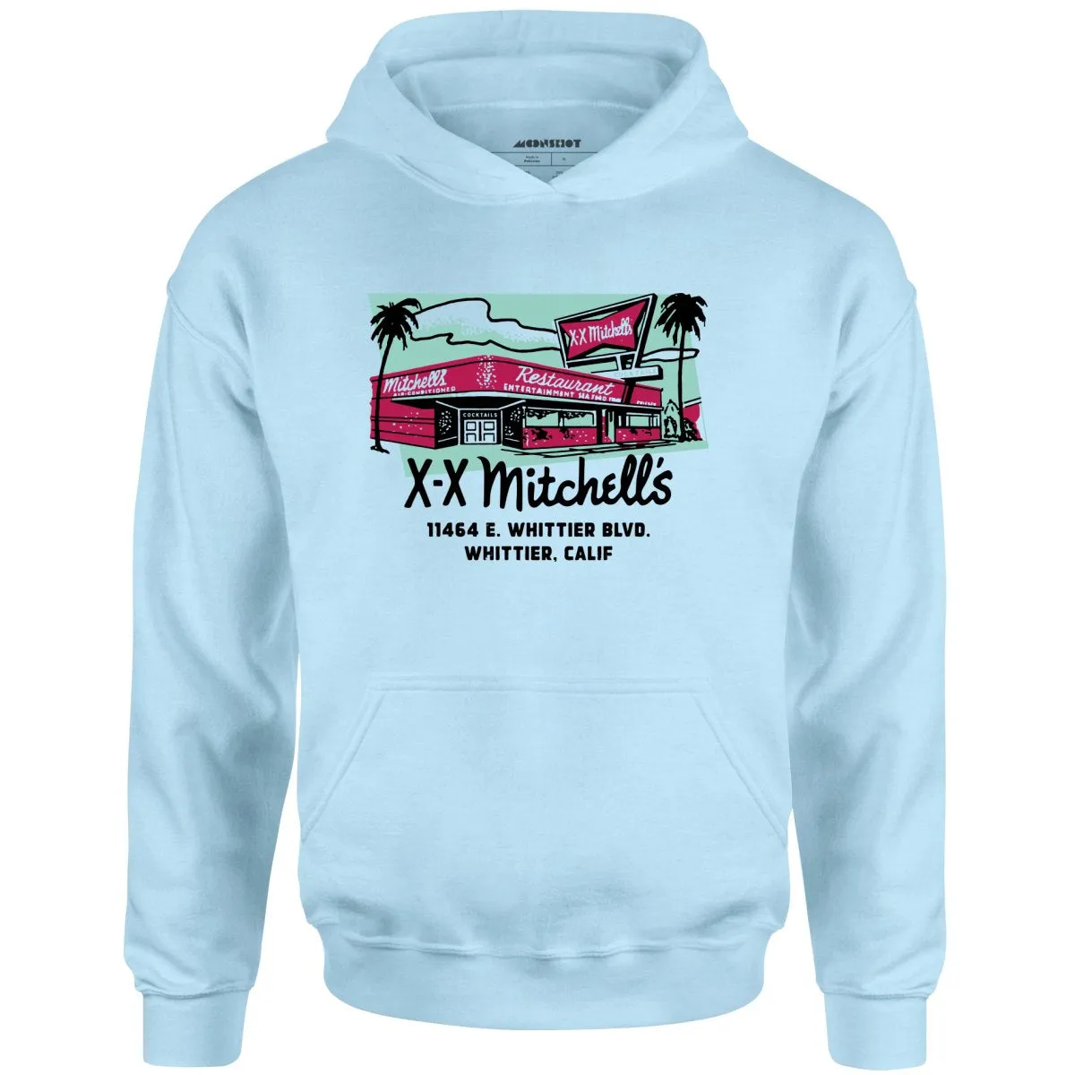 X-X Mitchell's - Whittier, CA - Vintage Restaurant - Unisex Hoodie