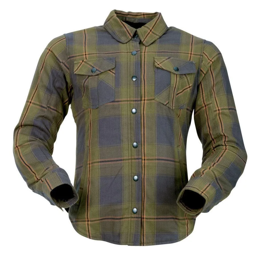 Z1R Ashwood Women's Flannel Shirt - Olive