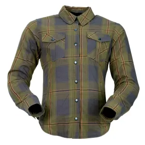 Z1R Ashwood Women's Flannel Shirt - Olive